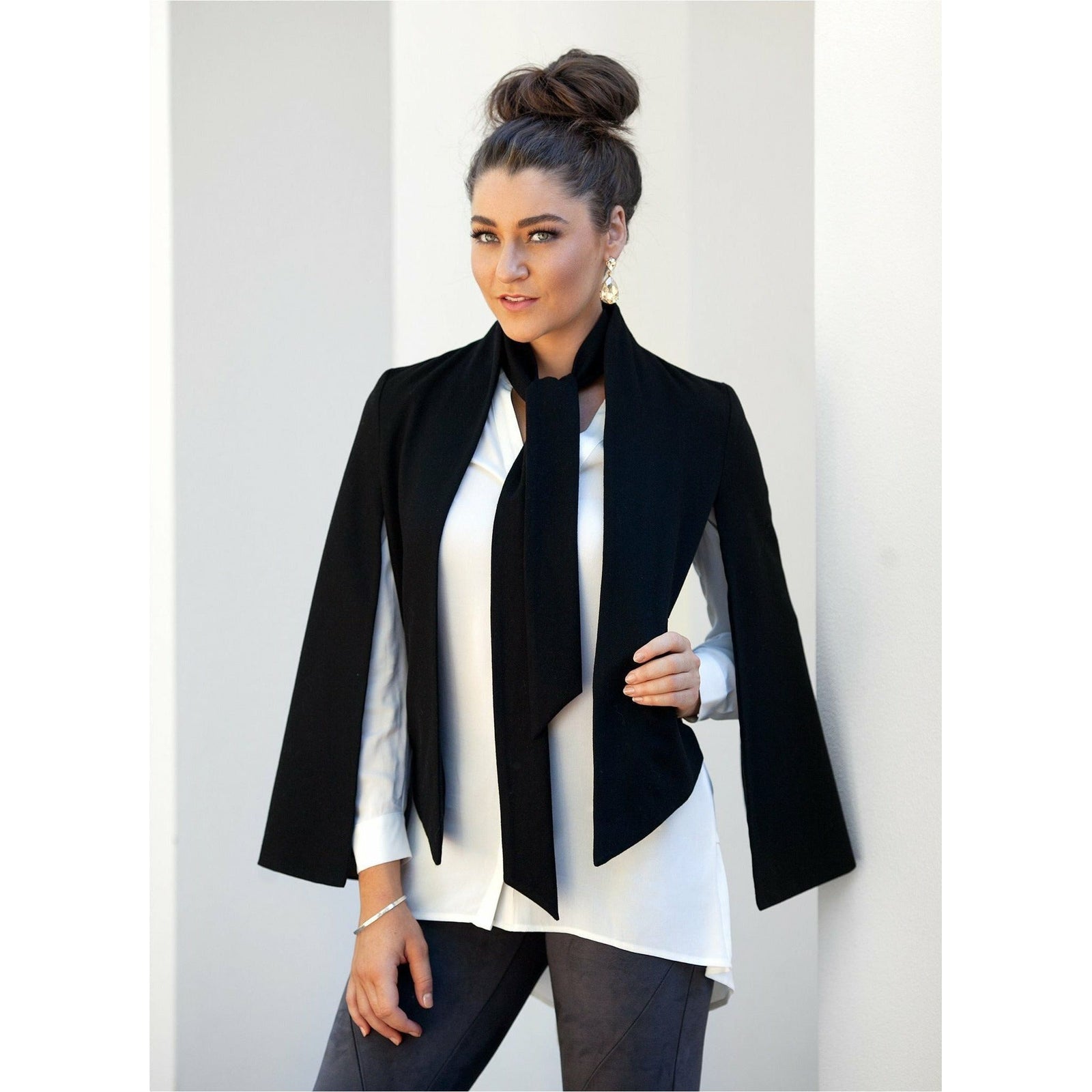 Jacket with cape sleeves best sale